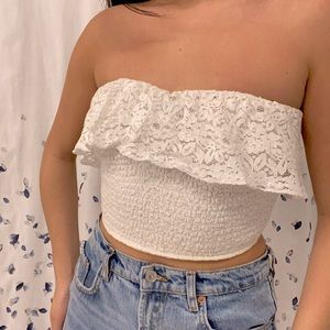 Strapless crop top